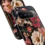 Victorian Floral Phone Case, Dark Gothic Flowers, iPhone Galaxy Pixel