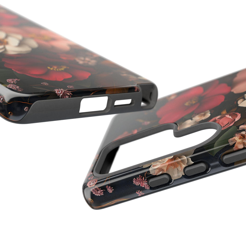 Victorian Floral Phone Case, Dark Gothic Flowers, iPhone Galaxy Pixel