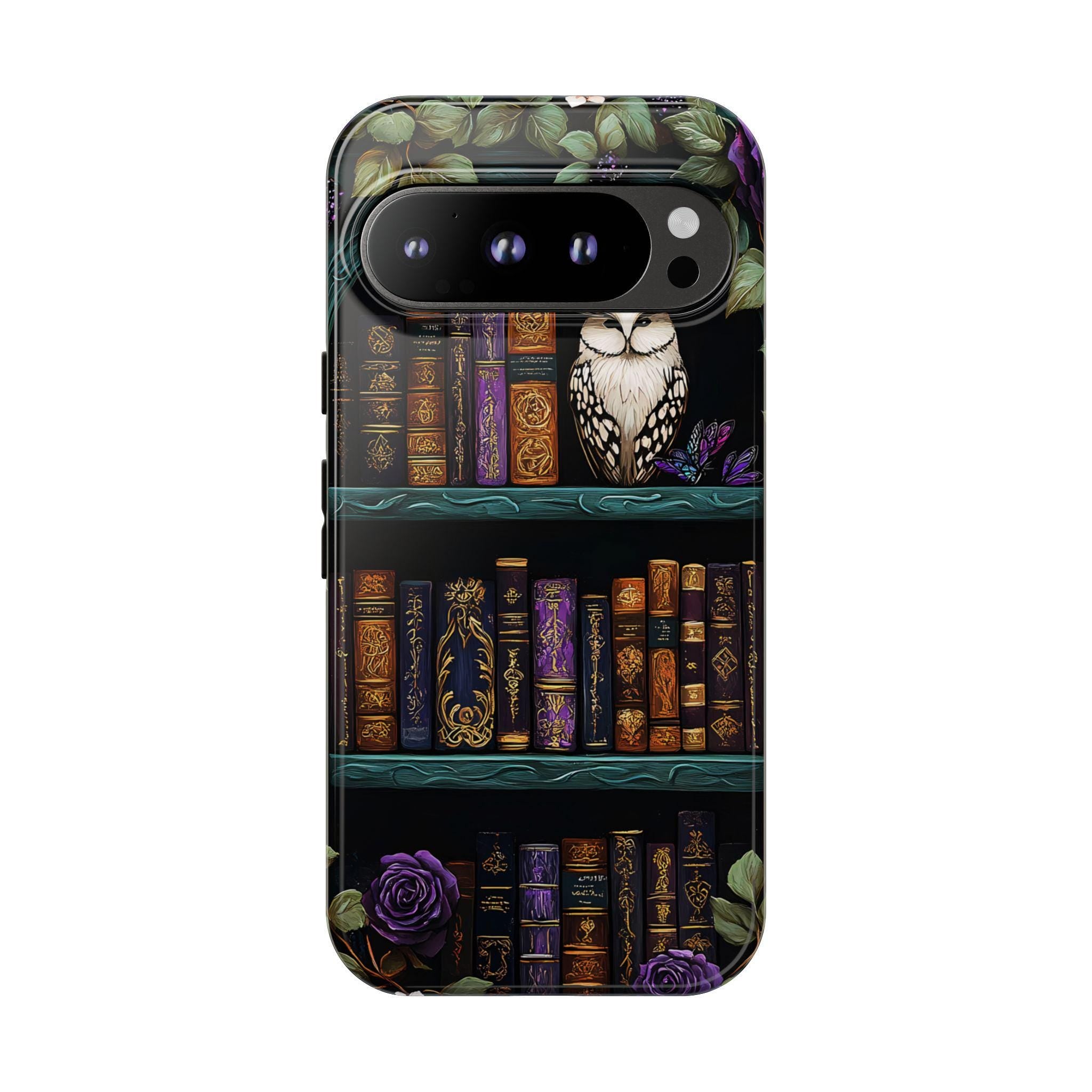 Bookish Phone Case, Book floral Dark Academia Gift for Book Lovers, iPhone Galaxy Pixel