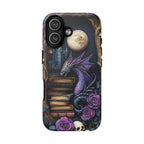 Purple Dragon Bookshelf Phone Case: Book Lover Gift iPhone Galaxy Pixel