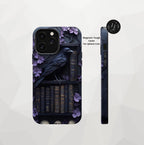 Gothic Raven Bookshelf iPhone MagSafe Case: Dark Academia Book Lover Gift  iPhone Galaxy Pixel