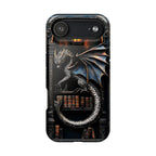 Magnetic Dragon Bookshelf iPhone Case: Fantasy Library Design Mythical Gift