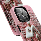 Pink Christmas Tree Phone Case: Winter Village Holiday Design Samsung galaxy cover iPhone , Pixel