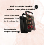 Bookish Christmas Bookshelf Phone Case, Holiday Library Bookcase, Boho iPhone  Galaxy Pixel