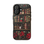 Bookish Christmas Bookshelf Phone Case, Holiday Library Bookcase, Boho iPhone  Galaxy Pixel