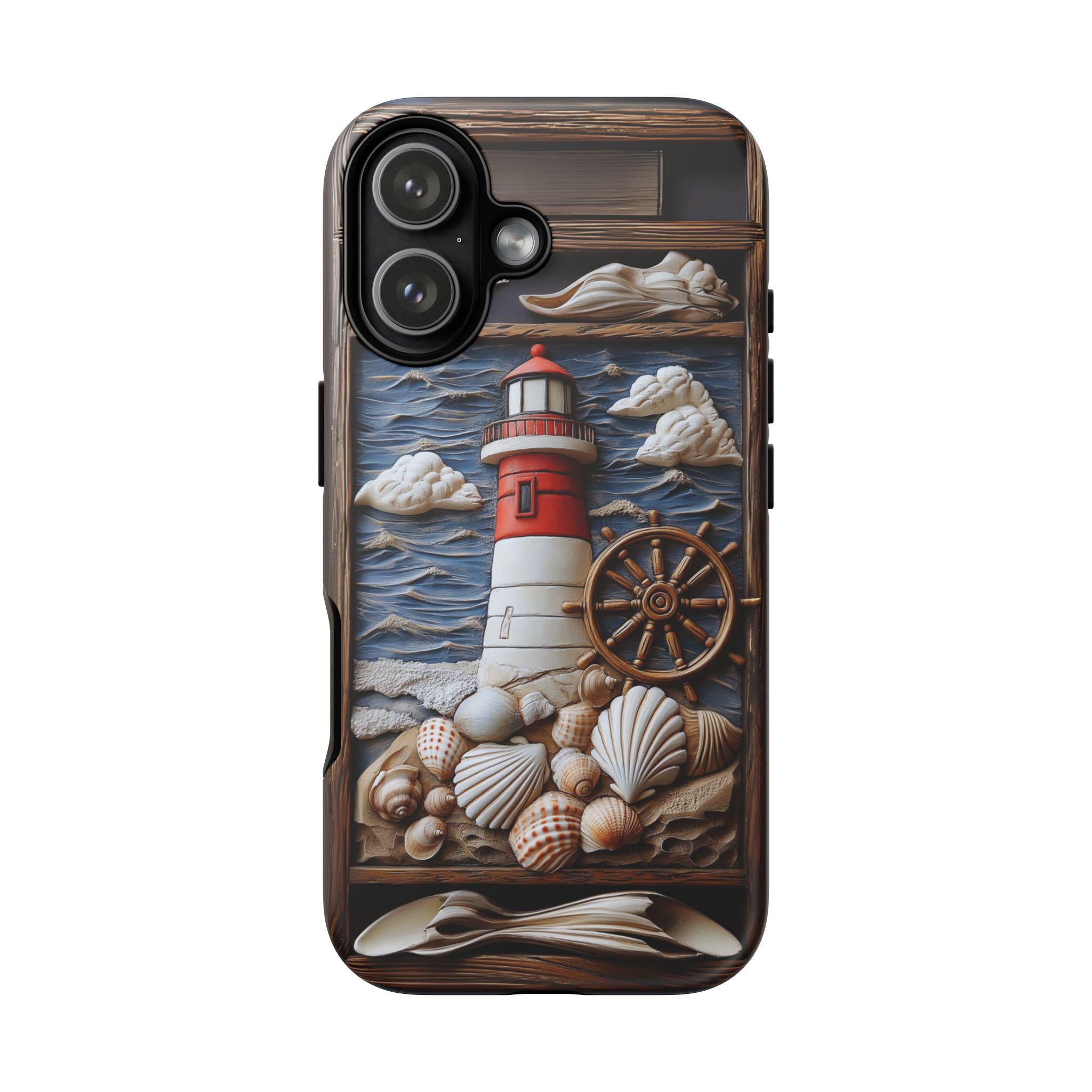 Nautical Lighthouse Phone Case, Coastal Beach iPhone Galaxy Pixel 9 Summer Gift