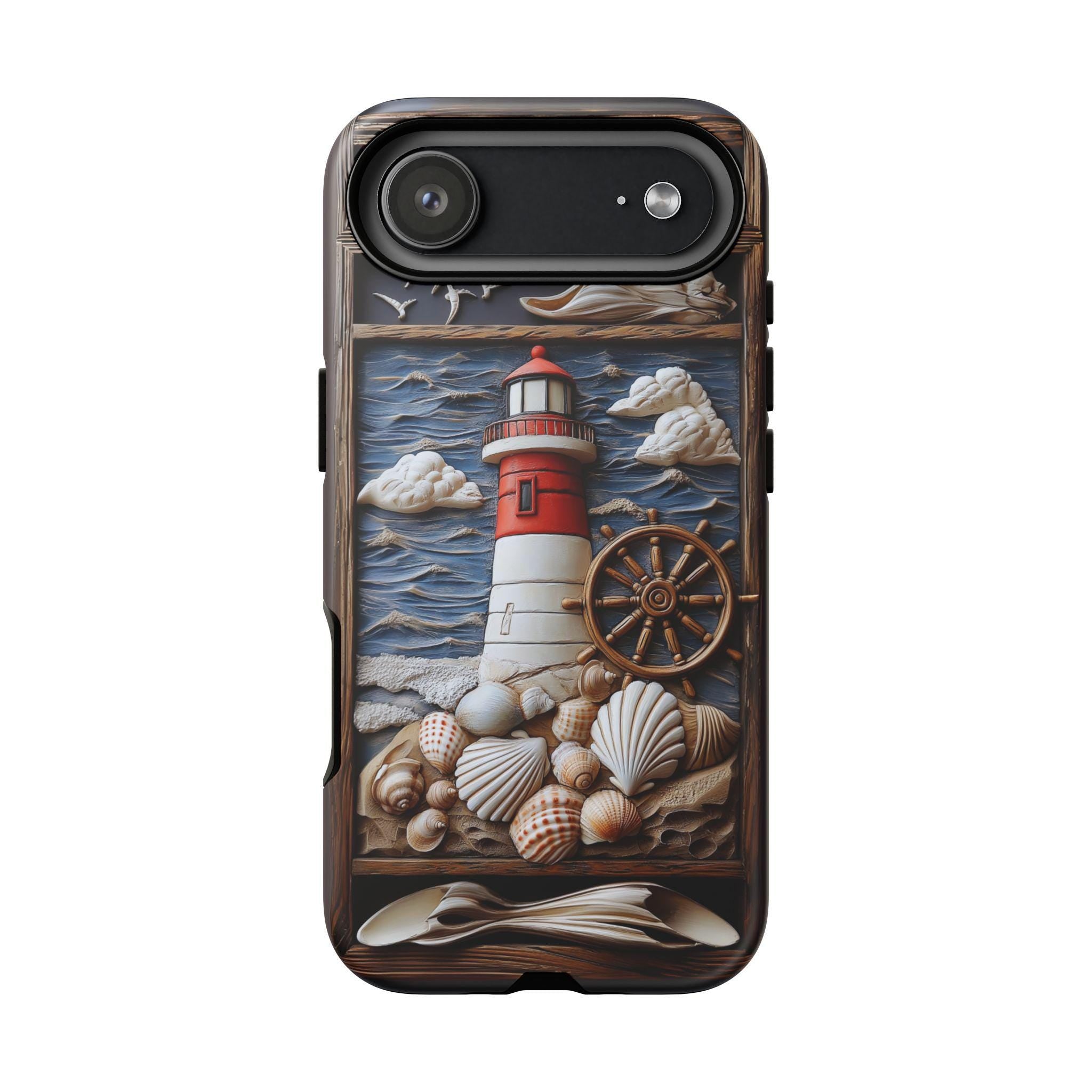 Nautical Lighthouse Phone Case, Coastal Beach iPhone Galaxy Pixel 9 Summer Gift