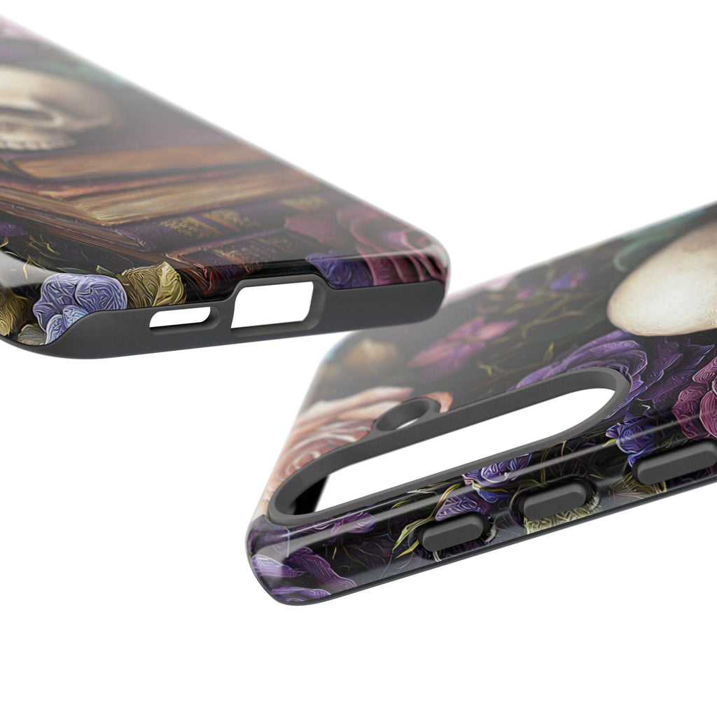 Dark Floral Skull Phone Case: Gothic Roses iPhone, Samsung, Pixel