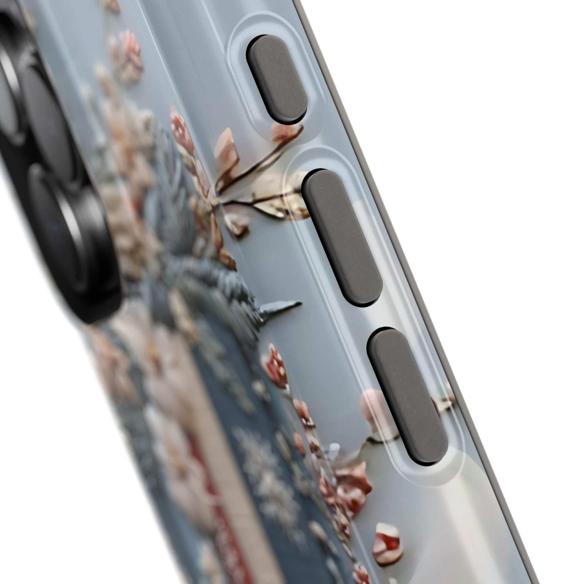 Boho Bookish MagSafe iPhone Case: Faux Embroidered Bookshelf & Coffee Cup