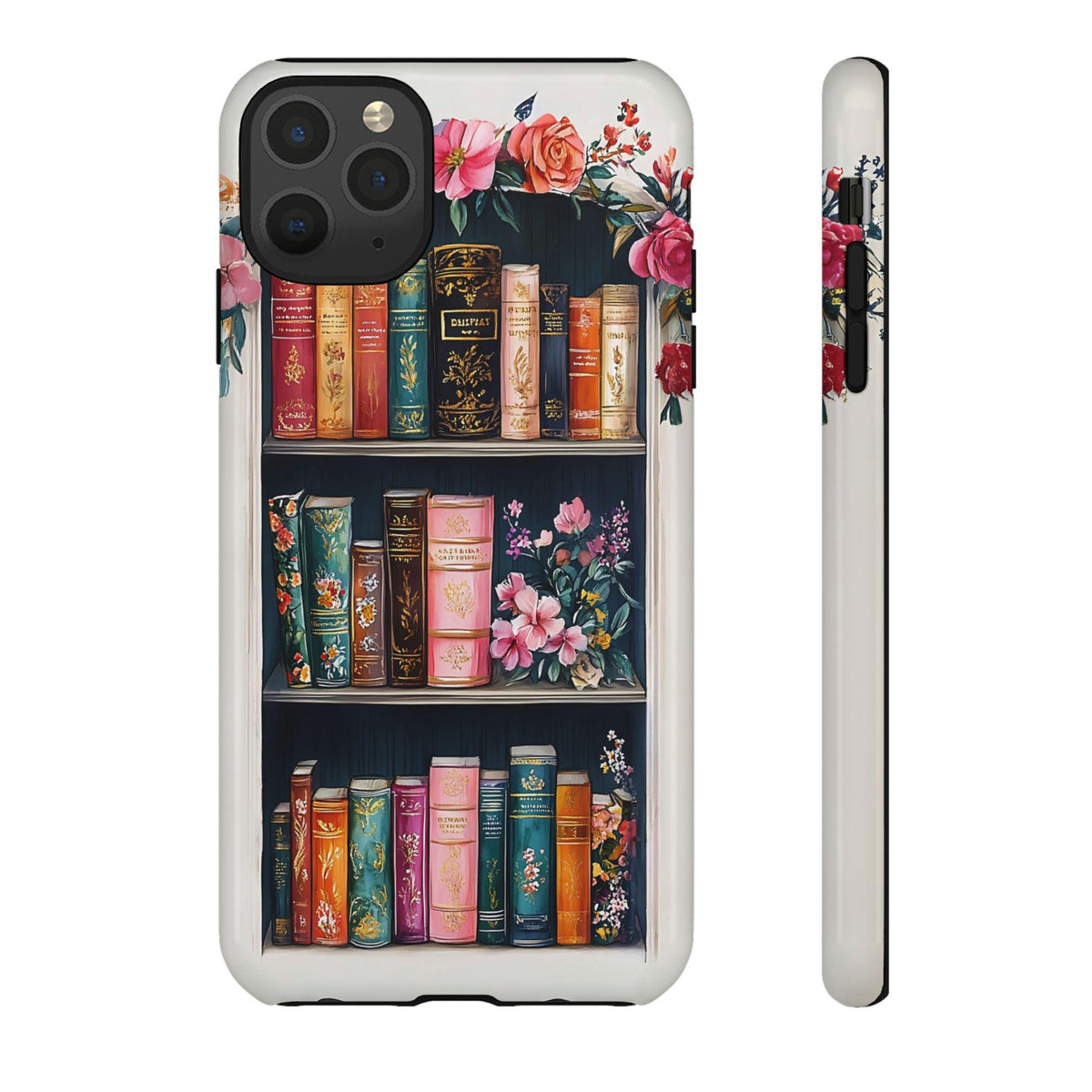 Vintage Floral Bookish Phone Case Bookshelf Cover Book Lover Gift iPhone Samsung Pixel 9