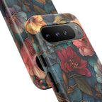 Wildflower Mosaic Phone Case Faux Stained Glass  Floral  iPhone Samsung Galaxy Pixel
