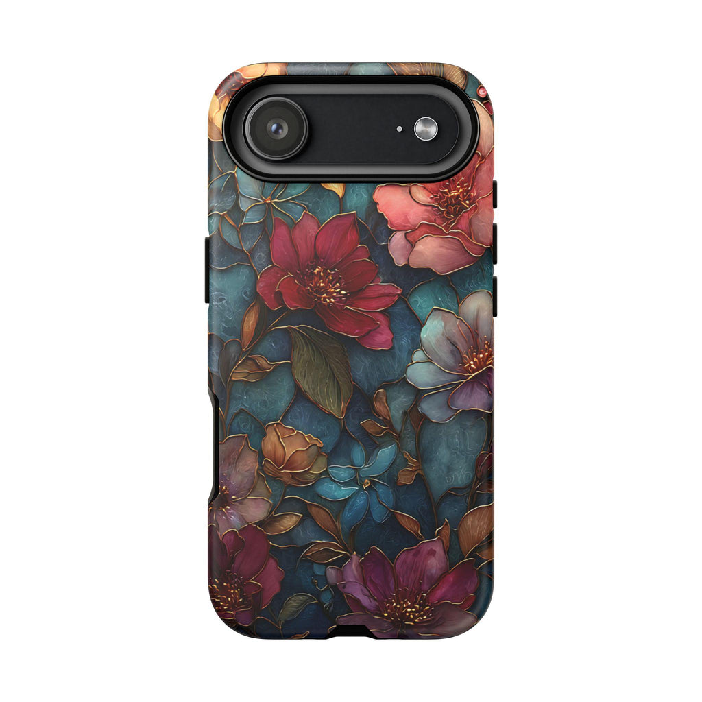 Wildflower Mosaic Phone Case Faux Stained Glass  Floral  iPhone Samsung Galaxy Pixel