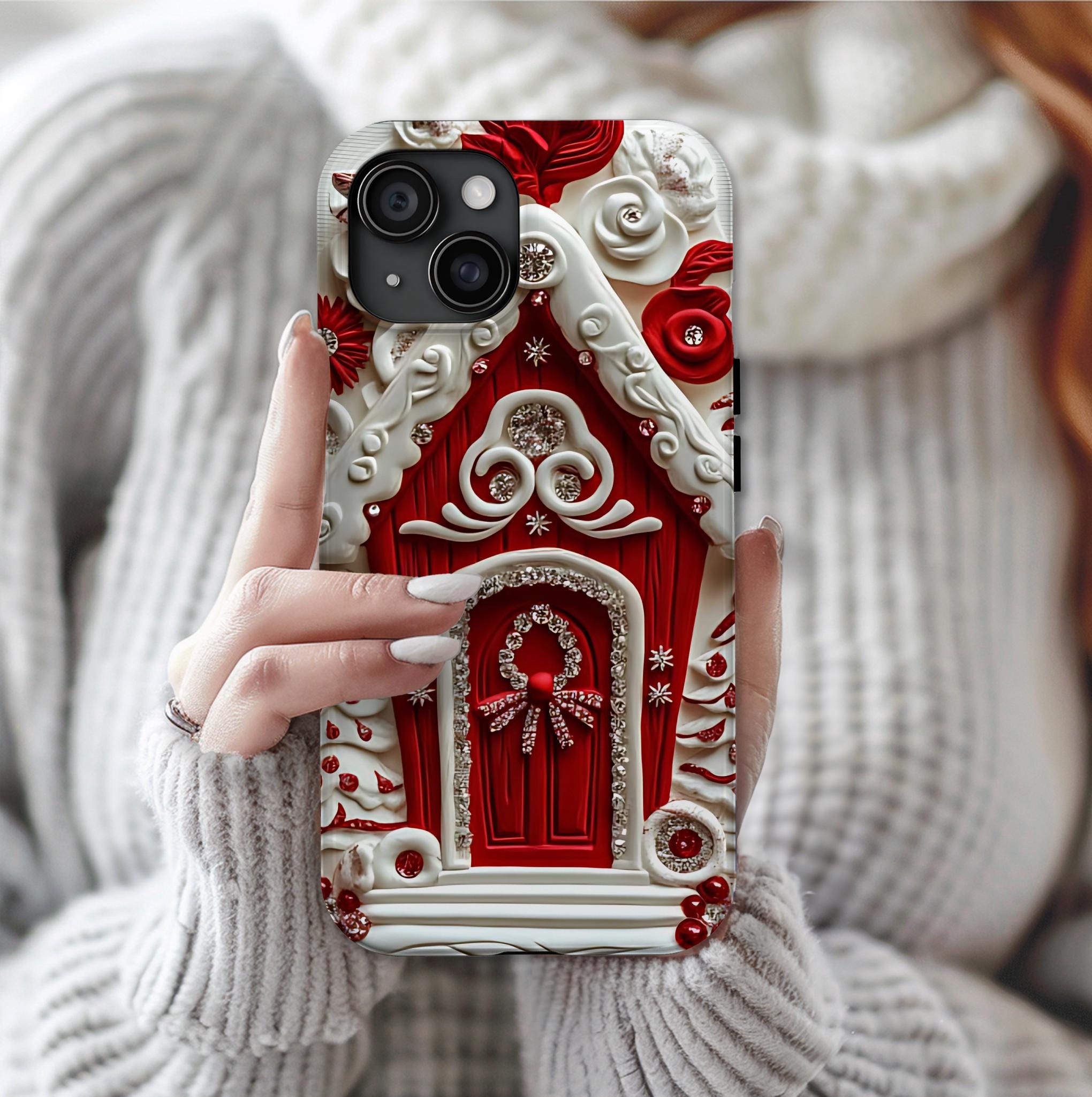 Gingerbread Christmas Phone Case: Winter Holiday iPhone Galaxy Pixel