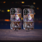 Bookish MagSafe Phone Case Boho Floral Light Purple Bookshelf Book Lovers, iPhone Cover.