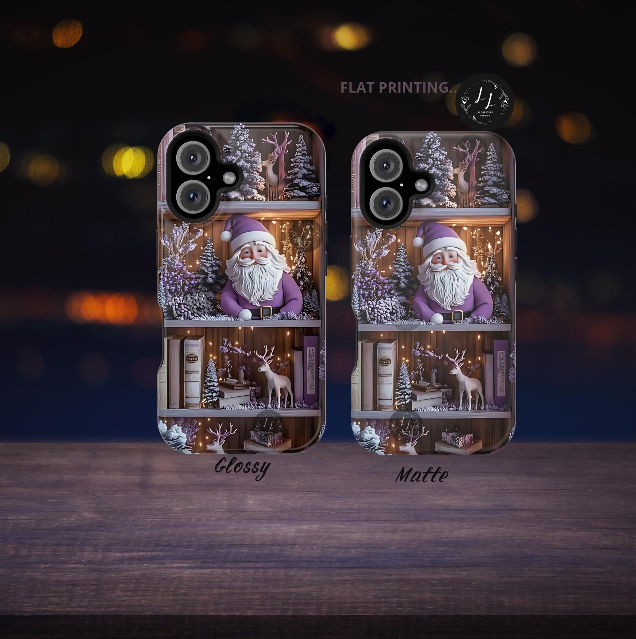 Bookish MagSafe Phone Case Boho Floral Light Purple Bookshelf Book Lovers, iPhone Cover.