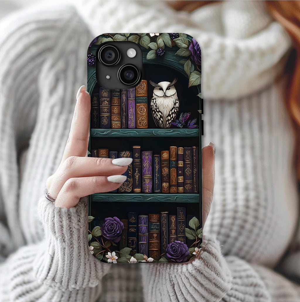 Bookish Phone Case, Book floral Dark Academia Gift for Book Lovers, iPhone Galaxy Pixel