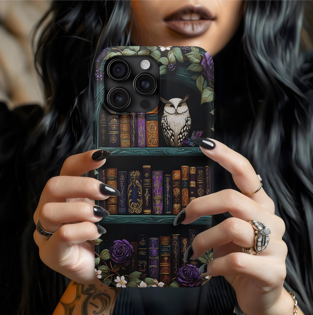 Bookish Phone Case, Book floral Dark Academia Gift for Book Lovers, iPhone Galaxy Pixel