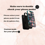 Bookish Phone Case, Book Cats Lover, Bookshelf Librarians Gifts, iPhone Galaxy Pixel Cover