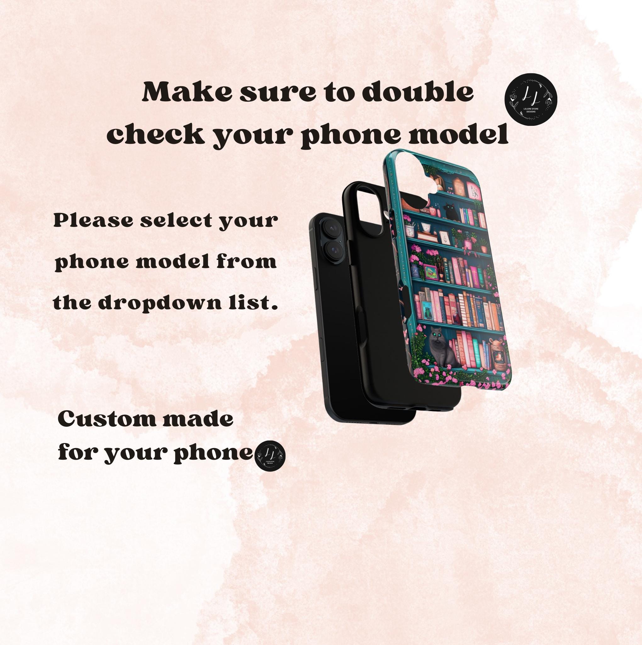 Bookish Phone Case, Book Cats Lover, Bookshelf Librarians Gifts, iPhone Galaxy Pixel Cover