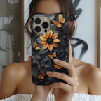 Floral phone case, celestial sunflower cover boho iPhone Galaxy Pixel