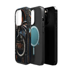Magnetic Dragon Bookshelf iPhone Case: Fantasy Library Design Mythical Gift