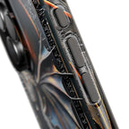 Magnetic Dragon Bookshelf iPhone Case: Fantasy Library Design Mythical Gift