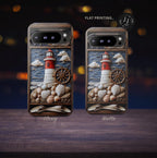 Nautical Lighthouse Phone Case, Coastal Beach iPhone Galaxy Pixel 9 Summer Gift