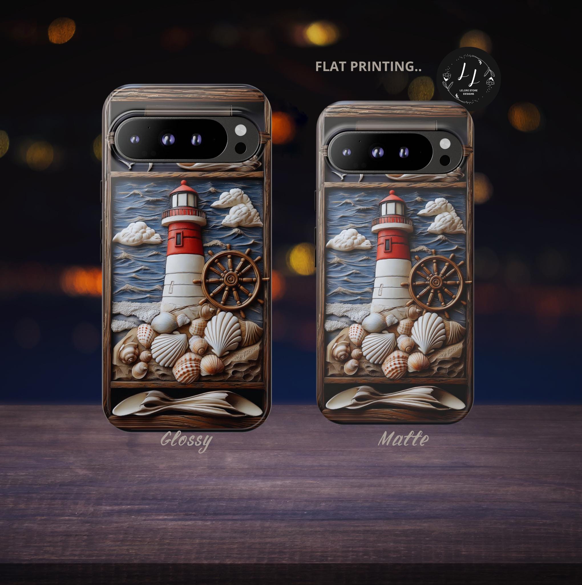 Nautical Lighthouse Phone Case, Coastal Beach iPhone Galaxy Pixel 9 Summer Gift