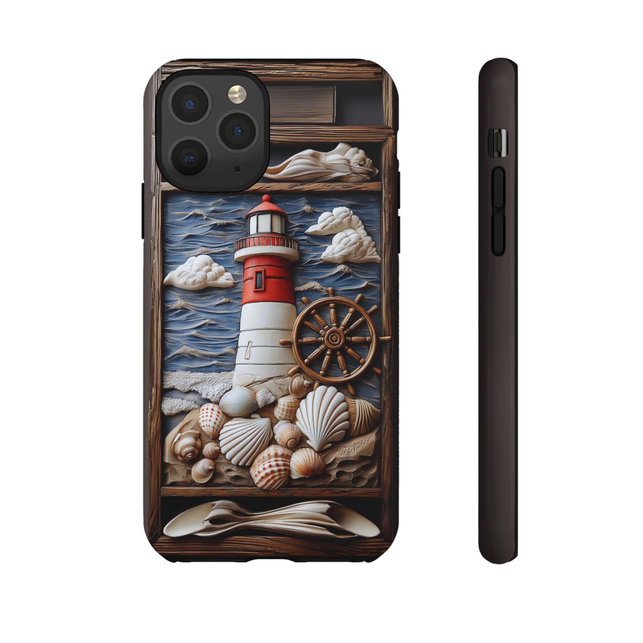 Nautical Lighthouse Phone Case, Coastal Beach iPhone Galaxy Pixel 9 Summer Gift