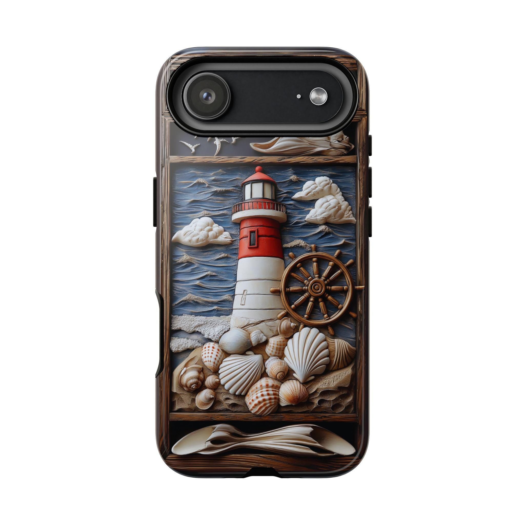 Nautical Lighthouse Phone Case, Coastal Beach iPhone Galaxy Pixel 9 Summer Gift