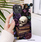 Dark Floral Skull Phone Case: Gothic Roses iPhone, Samsung, Pixel