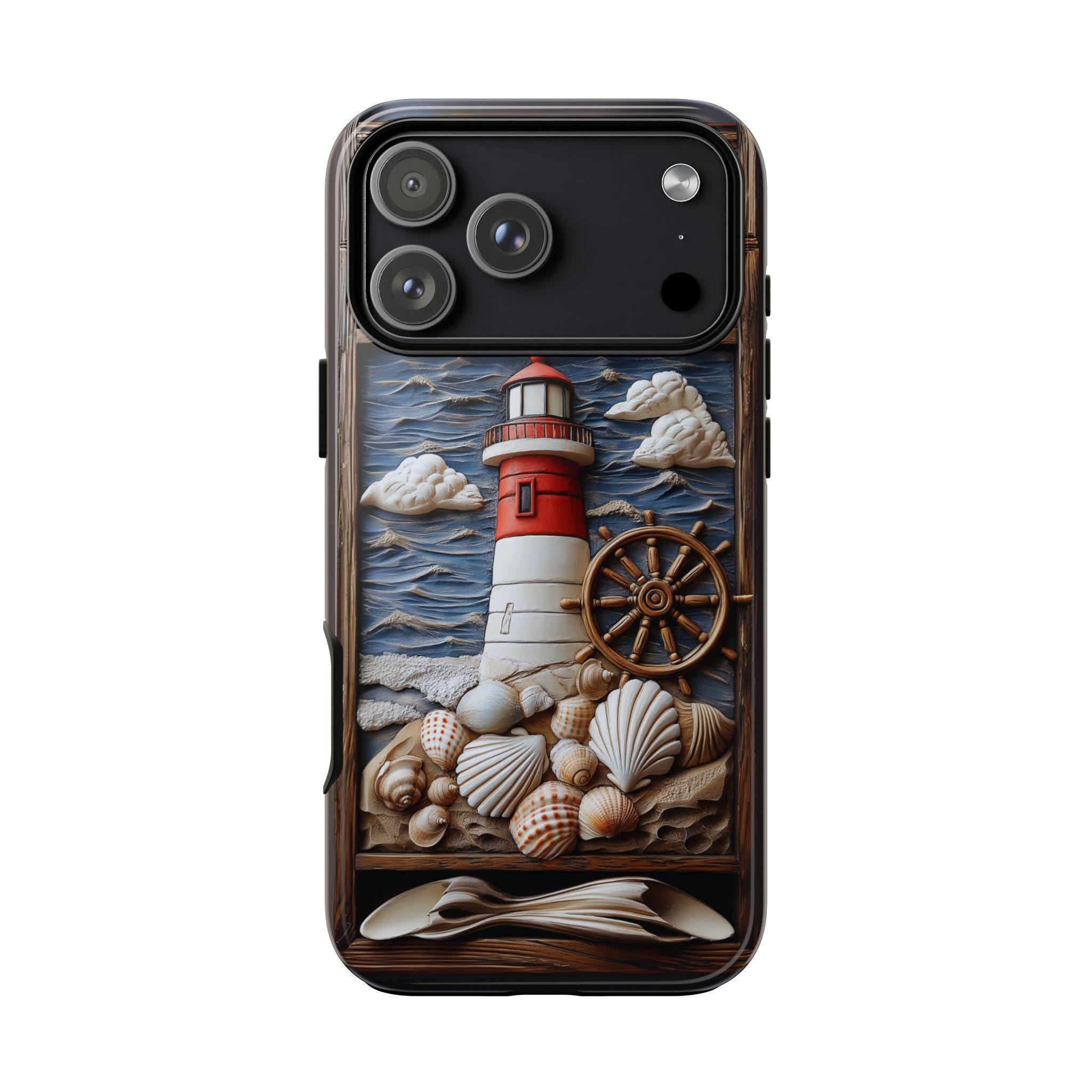 Nautical Lighthouse Phone Case, Coastal Beach iPhone Galaxy Pixel 9 Summer Gift