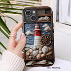 Nautical Lighthouse Phone Case, Coastal Beach iPhone Galaxy Pixel 9 Summer Gift