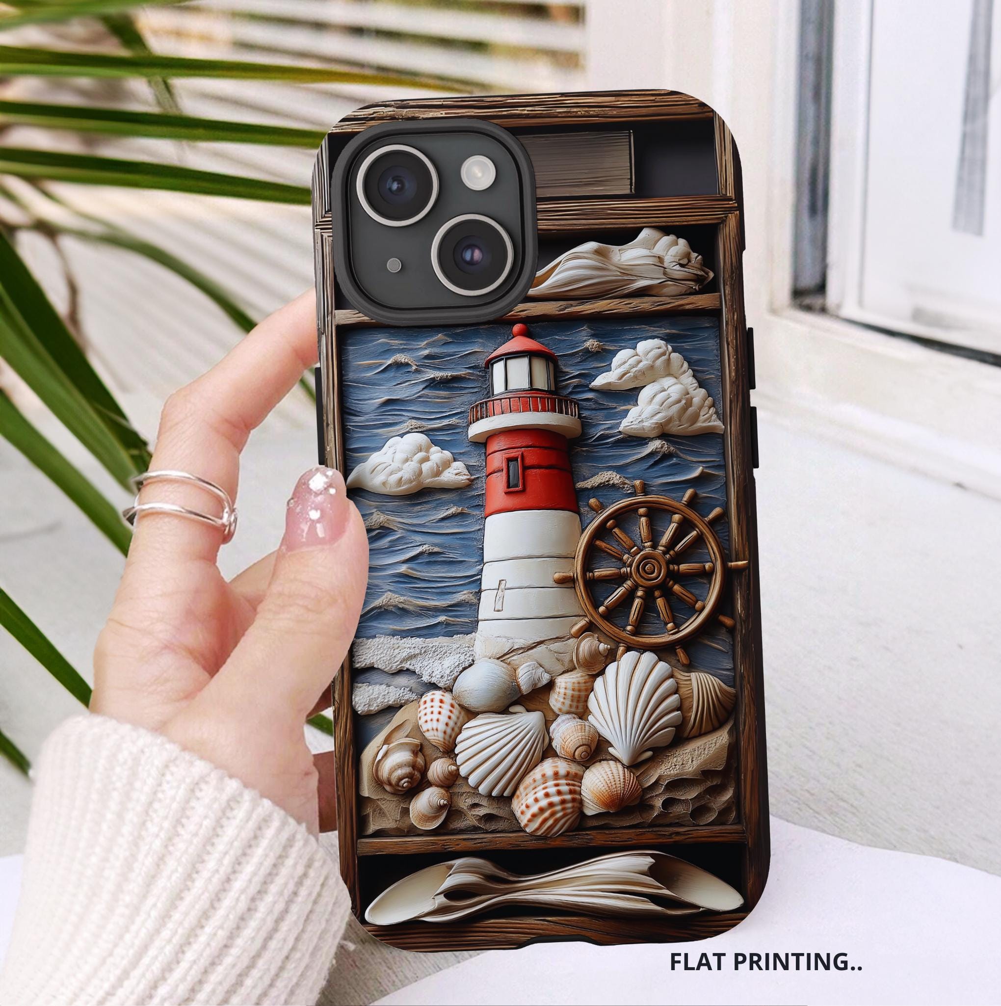 Nautical Lighthouse Phone Case, Coastal Beach iPhone Galaxy Pixel 9 Summer Gift