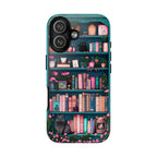 Bookish Phone Case, Book Cats Lover, Bookshelf Librarians Gifts, iPhone Galaxy Pixel Cover