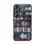 Bookish Phone Case, Book Cats Lover, Bookshelf Librarians Gifts, iPhone Galaxy Pixel Cover